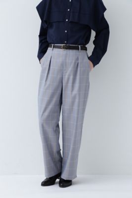 【SALE】human woman (Women)/ヒューマンウーマン ライトボイルツイルチェックパンツ(0774130202) ブルー パンツ・ズボン【三越伊勢丹/公式】