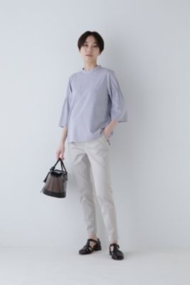 ◆サテンストレッチスリムパンツ（０７７４１３０４０２）