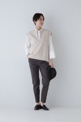 ◆サテンストレッチスリムパンツ（０７７４１３０４０２）