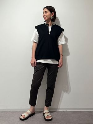 ◆サテンストレッチスリムパンツ（０７７４１３０４０２）