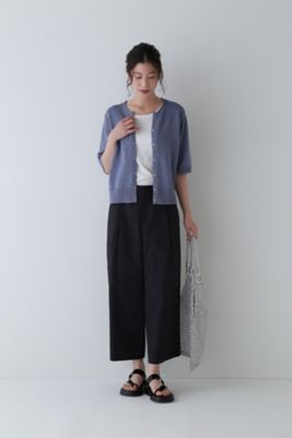 ◆クールマックス綿短丈ワイドパンツ（０７７４１３０６００）