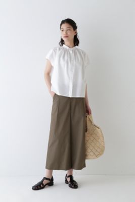 ◆クールマックス綿短丈ワイドパンツ（０７７４１３０６００）
