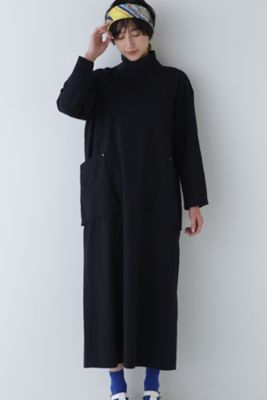 【SALE】human woman (Women)/ヒューマンウーマン ハイネックロングワンピース(0774140300) ネービー ワンピース・ドレス【三越伊勢丹/公式】