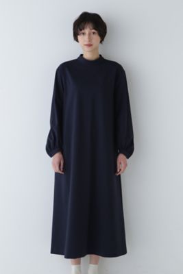 ストレッチポンチモックネックワンピース（０７７４１４０３０３）