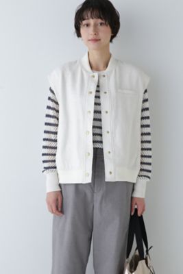 【SALE】human woman (Women)/ヒューマンウーマン ブッチャーツィードベスト(0774150301) ホワイト トップス【三越伊勢丹/公式】