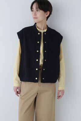 【SALE】human woman (Women)/ヒューマンウーマン ブッチャーツィードベスト(0774150301) ネービー トップス【三越伊勢丹/公式】