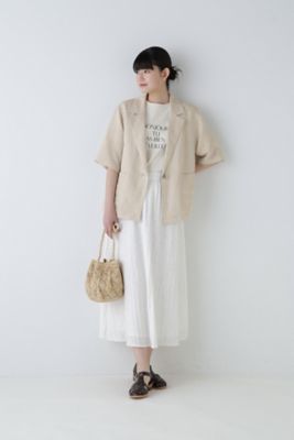 ◆ポプリンワッシャーハーフスリーブジャケット（０７７４１５０５００）