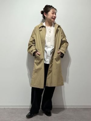 コットンボンディングステンカラーコート（０７７４１５１１００）