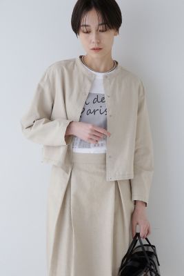 ◆綿麻シャンブレーブルゾン（０７７４１５５４００）