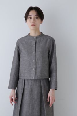 ◆綿麻シャンブレーブルゾン（０７７４１５５４００）
