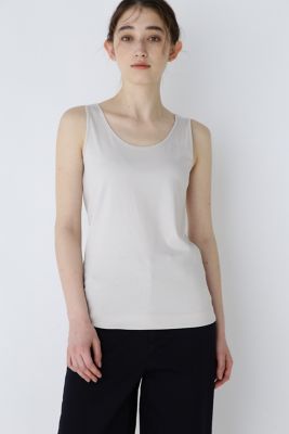 human woman (Women)/ヒューマンウーマン オーガニックスムースタンクトップ(0774160308) グレー トップス【三越伊勢丹/公式】
