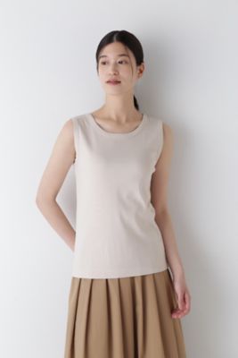 human woman (Women)/ヒューマンウーマン オーガニックコットンタンクトップ(0774160312) ベージュ トップス【三越伊勢丹/公式】