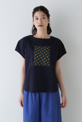 ◆パッチワークチョウ柄カットソー（０７７４１６０５０７）