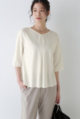 ＜human woman (Women)＞◆４０／ジャガード千鳥ジャージカットソー（０７７４１６０６００）