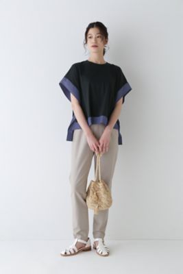 ◇異素材コンビカットソー（0774160601） | human