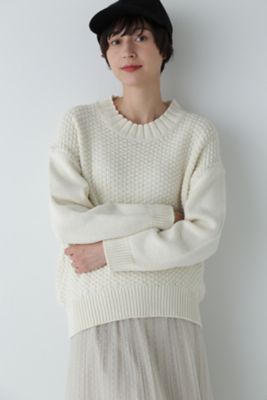 ＜human woman (Women)＞◆編地コンビニットプルオーバー（０７７４１７０１０３）