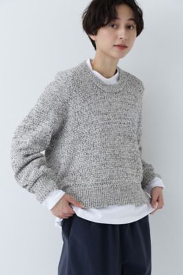 【SALE】human woman (Women)/ヒューマンウーマン カラーミックスニット(0774170203) グレー トップス【三越伊勢丹/公式】