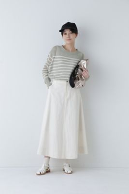 ◆メッシュボーダーニット（０７７４１７０３０２）