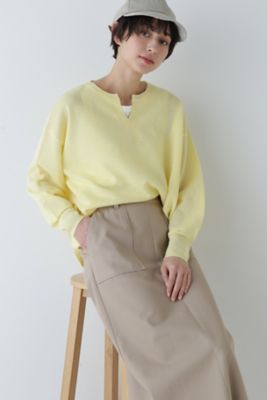 【SALE】human woman (Women)/ヒューマンウーマン キーネックメランジニット(0774170304) イエロー トップス【三越伊勢丹/公式】