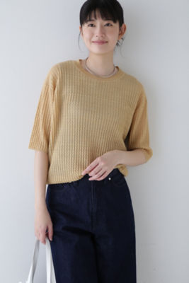 ＜human woman (Women)＞◆ウエーブニットＴシャツ（０７７４１７０４０４）
