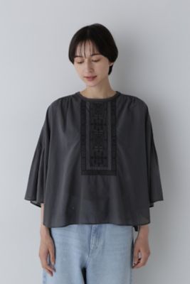 ◆インド刺繍コットンボイルブラウス（０７７４２１０７０６）