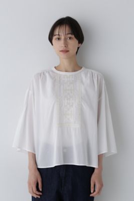 ◆インド刺繍コットンボイルブラウス（０７７４２１０７０６）