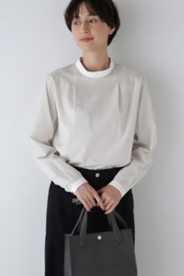 ◆シルプレシュランクストライプブラウス（０７７４２１０９００）