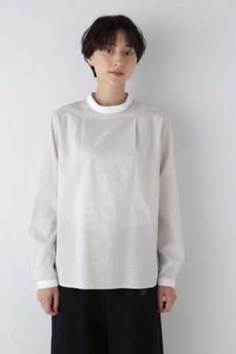 ◆シルプレシュランクストライプブラウス（０７７４２１０９００）