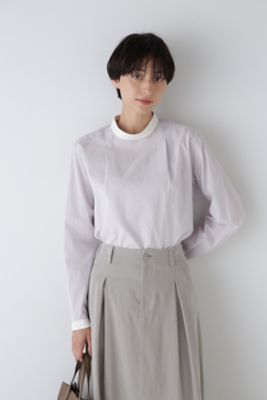 ◆シルプレシュランクストライプブラウス（０７７４２１０９００）