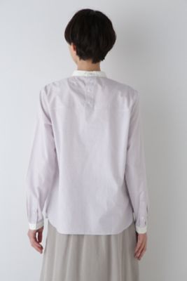 ◆シルプレシュランクストライプブラウス（０７７４２１０９００）