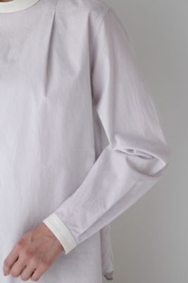 ◆シルプレシュランクストライプブラウス（０７７４２１０９００）