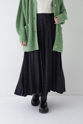 ◆デシンドットプリントアコーディオンプリーツスカート（０７７４２２０２００）