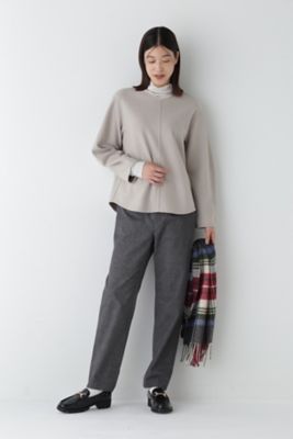 ◆ピケスウェードストレートパンツ（０７７４２３０００１）