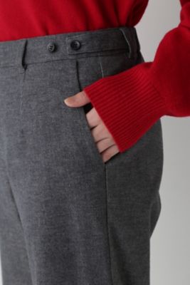 ◆ピケスウェードストレートパンツ（０７７４２３０００１）