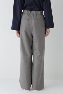 ◆千鳥チェックタックセミワイドパンツ（０７７４２３０００５）