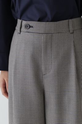◆千鳥チェックタックセミワイドパンツ（０７７４２３０００５）