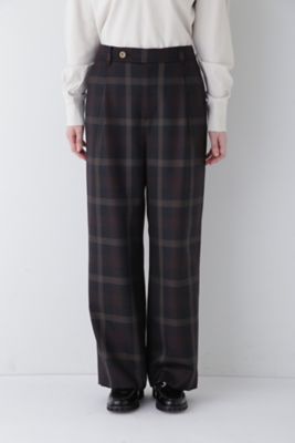 ◆千鳥チェックタックセミワイドパンツ（０７７４２３０００５）