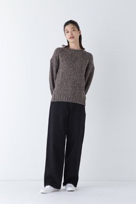 ◆１１ｏｚブラックデニムセミワイドパンツ（０７７４２３０１０５）
