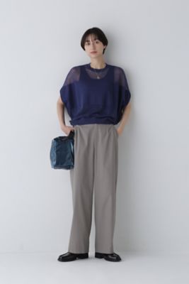 ◆コットンツイルセミワイドパンツ（０７７４２３０８０１）