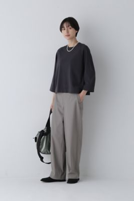 ◆コットンツイルセミワイドパンツ（０７７４２３０８０１）