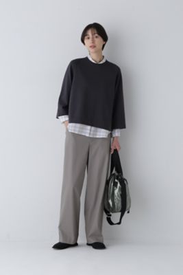 ◆コットンツイルセミワイドパンツ（０７７４２３０８０１）