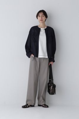 ◆コットンツイルセミワイドパンツ（０７７４２３０８０１）