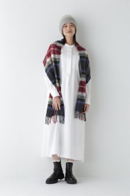 ◆コットンサテンバンドカラーシャツワンピース（０７７４２４０００５）