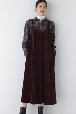 ◆ストレッチ別珍キャミワンピース（０７７４２４０１０４）