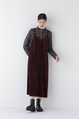 ◆ストレッチ別珍キャミワンピース（０７７４２４０１０４）