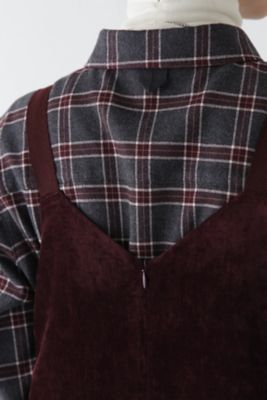 ◆ストレッチ別珍キャミワンピース（０７７４２４０１０４）