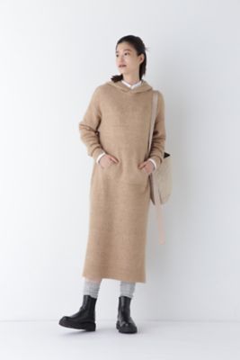 ◆モヘヤ混フーディーニットワンピース（０７７４２４７１００）
