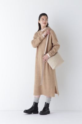 ◆モヘヤ混フーディーニットワンピース（０７７４２４７１００）
