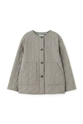 ◇タフタノーカラーキルティングジャケット（0774255006