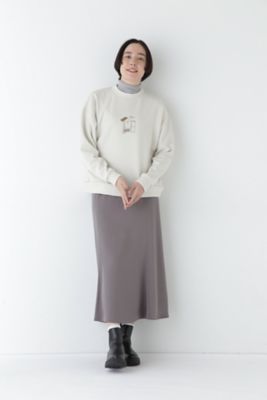 Ｙｕｎｏｓｕｋｅコラボイラストプリントボトルネックスウェット（０７７４２６０１０３）